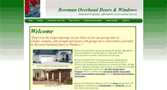 Desktop Screenshot of bowmanoverheaddoors.com